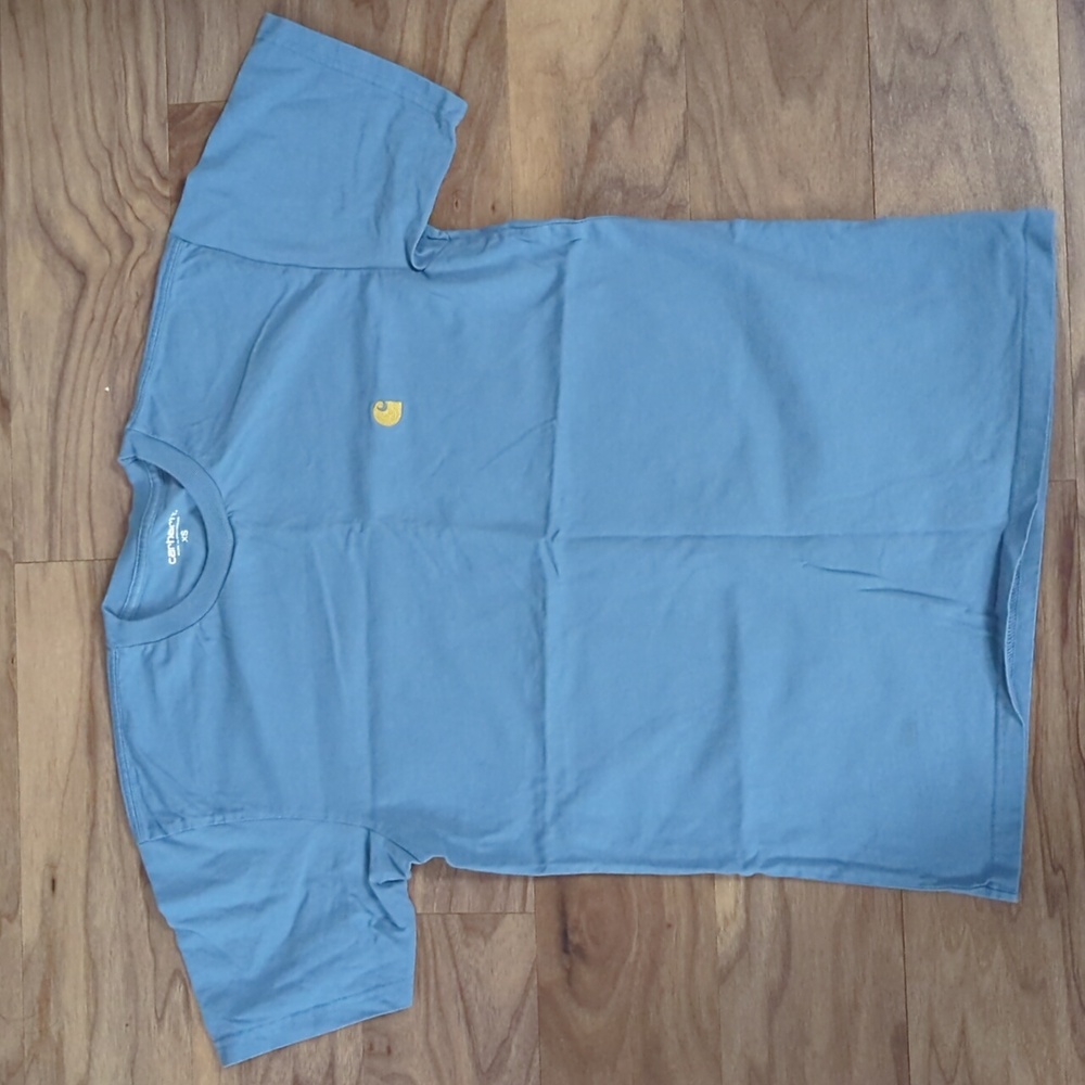Carhartt WIP Chase T-Shirt - Blue/Gold - Like New - Size XS